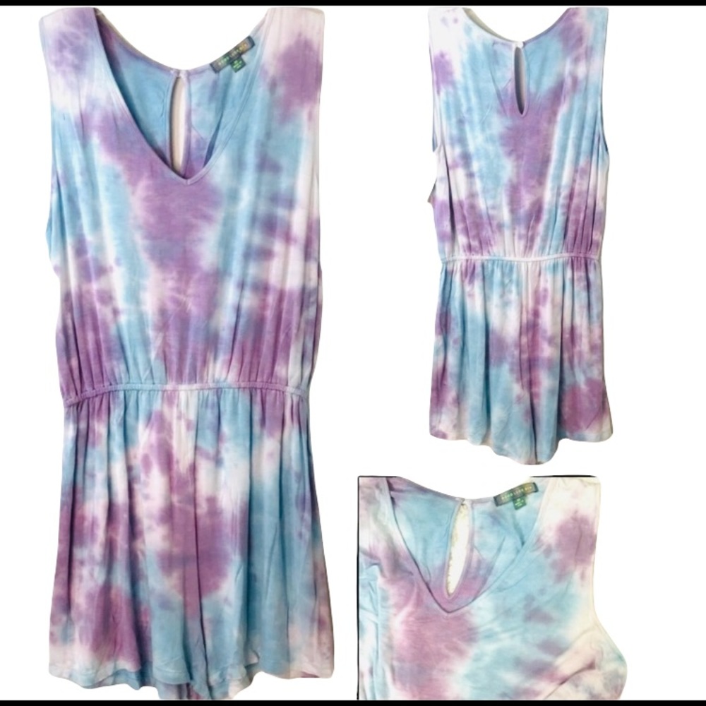 Good Luck Gem | Tie-Dye Romper | M